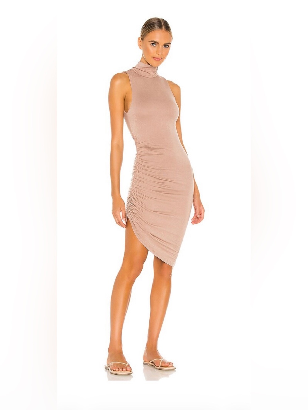 Lovers + Friends Ace Midi Dress in Taupe